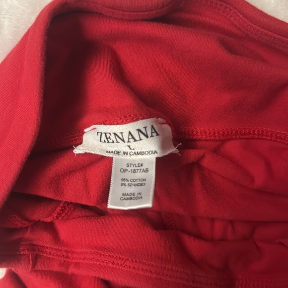 Zenana leggings size large color red - Picture 3 of 3